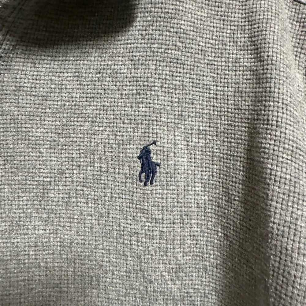 Polo Ralph Lauren Gray Waffle Knit 1/4 Pullover Size XL 18/20